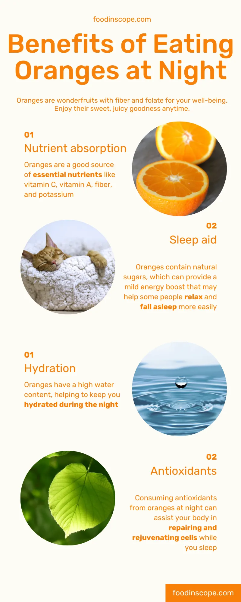 benefits of eating orange at night