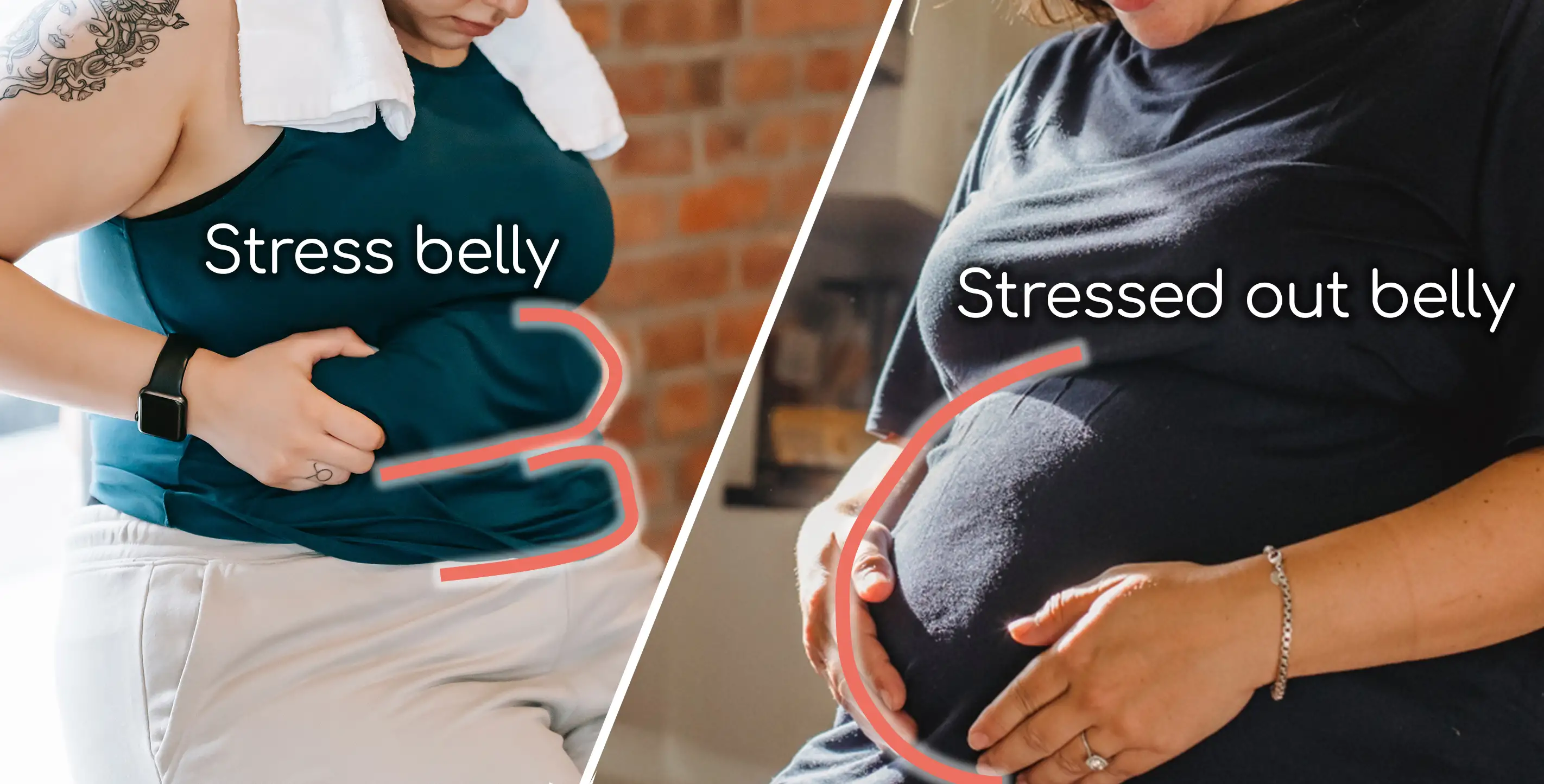 hormonal belly vs stress belly